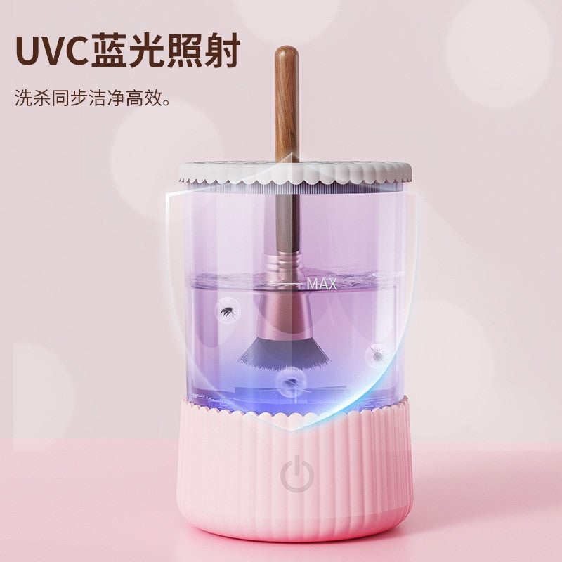 USB direct plug automatic makeup brush cleaner and drying two-in-one