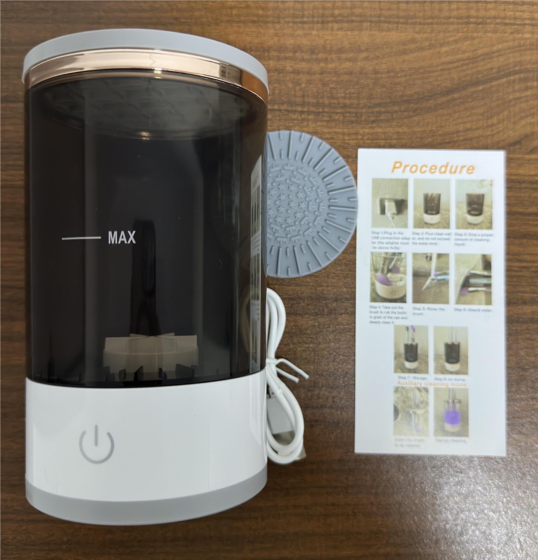 USB direct plug automatic makeup brush cleaner and drying two-in-one